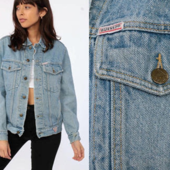 Guess Jackets & Coats Vintage Made In Usa Denim 9s Jean Jacket